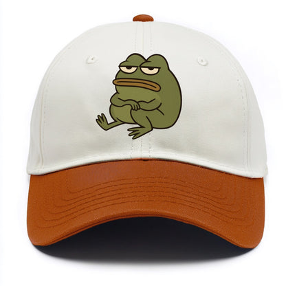 The Frog Judges Silently - Two Tone Cap - Orange