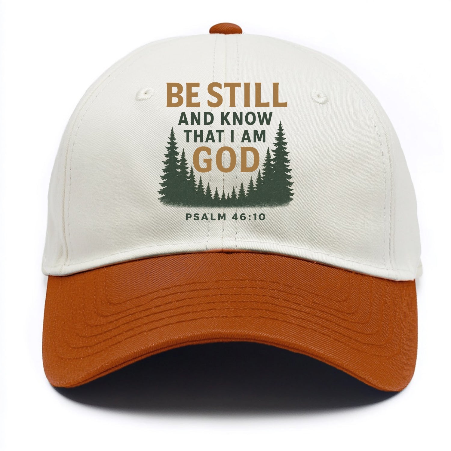 Psalm 46:10 Forest - Two Tone Cap - Orange
