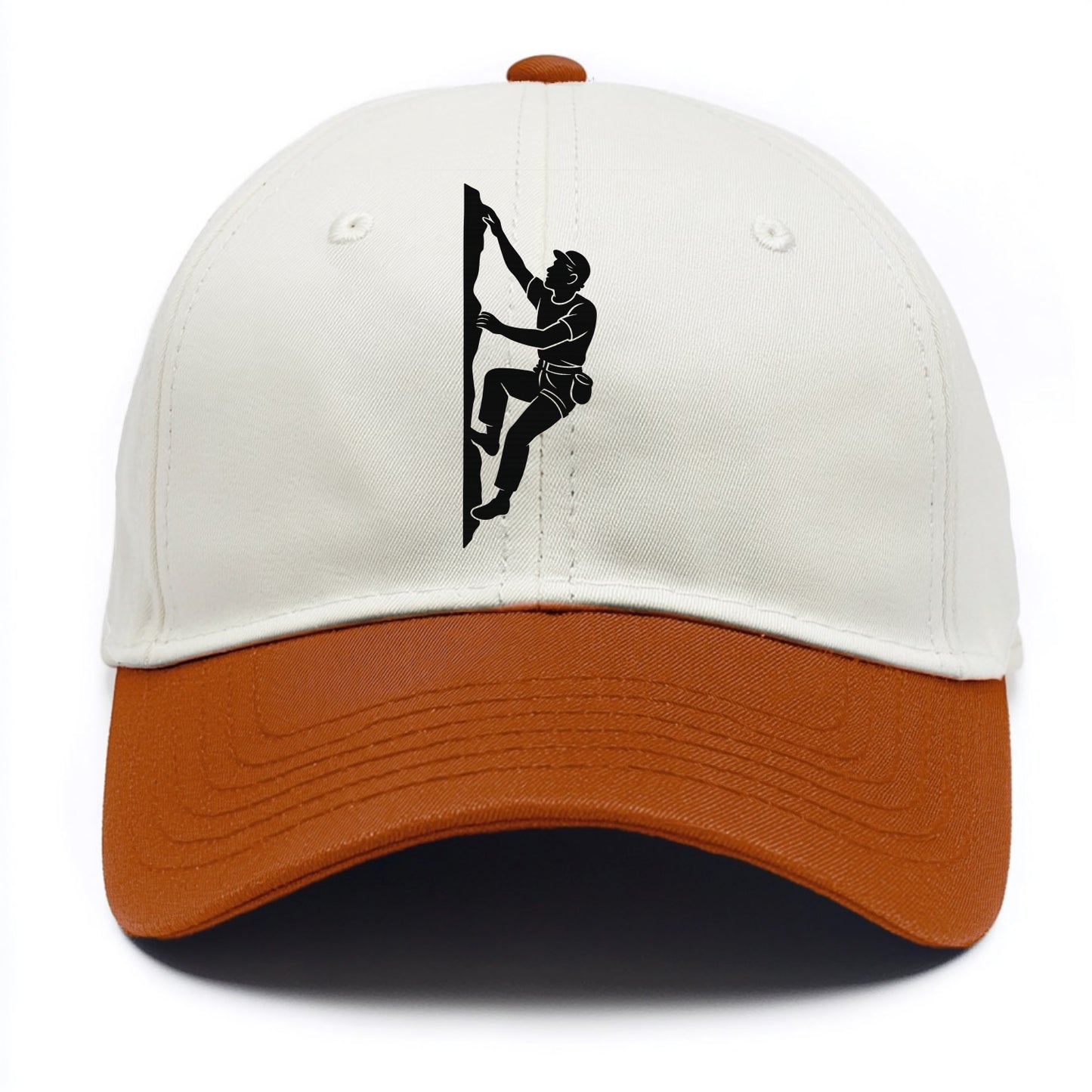 Rock climber reaching for the next hold - Two Tone Cap - Orange