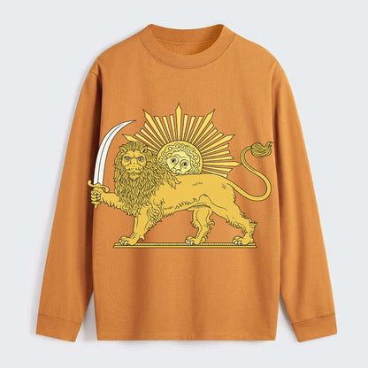 Shir O Khorshid - Classic Long Sleeve Shirt - Orange