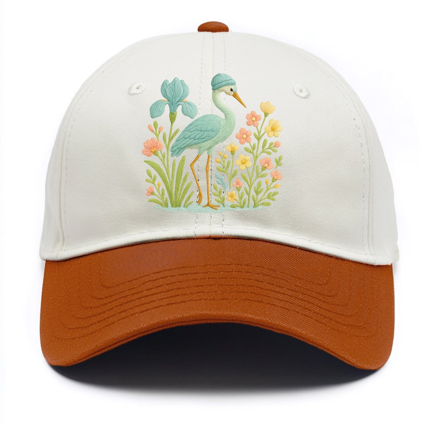 Mint Crane - Two Tone Cap - Orange