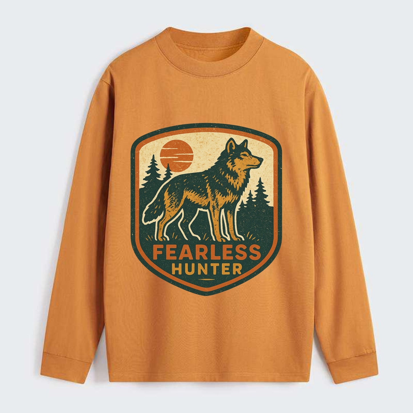 Fearless Hunter  - Classic Long Sleeve Shirt - Orange