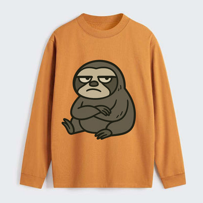 The Sloth Judging Silently - Classic Long Sleeve Shirt - Orange