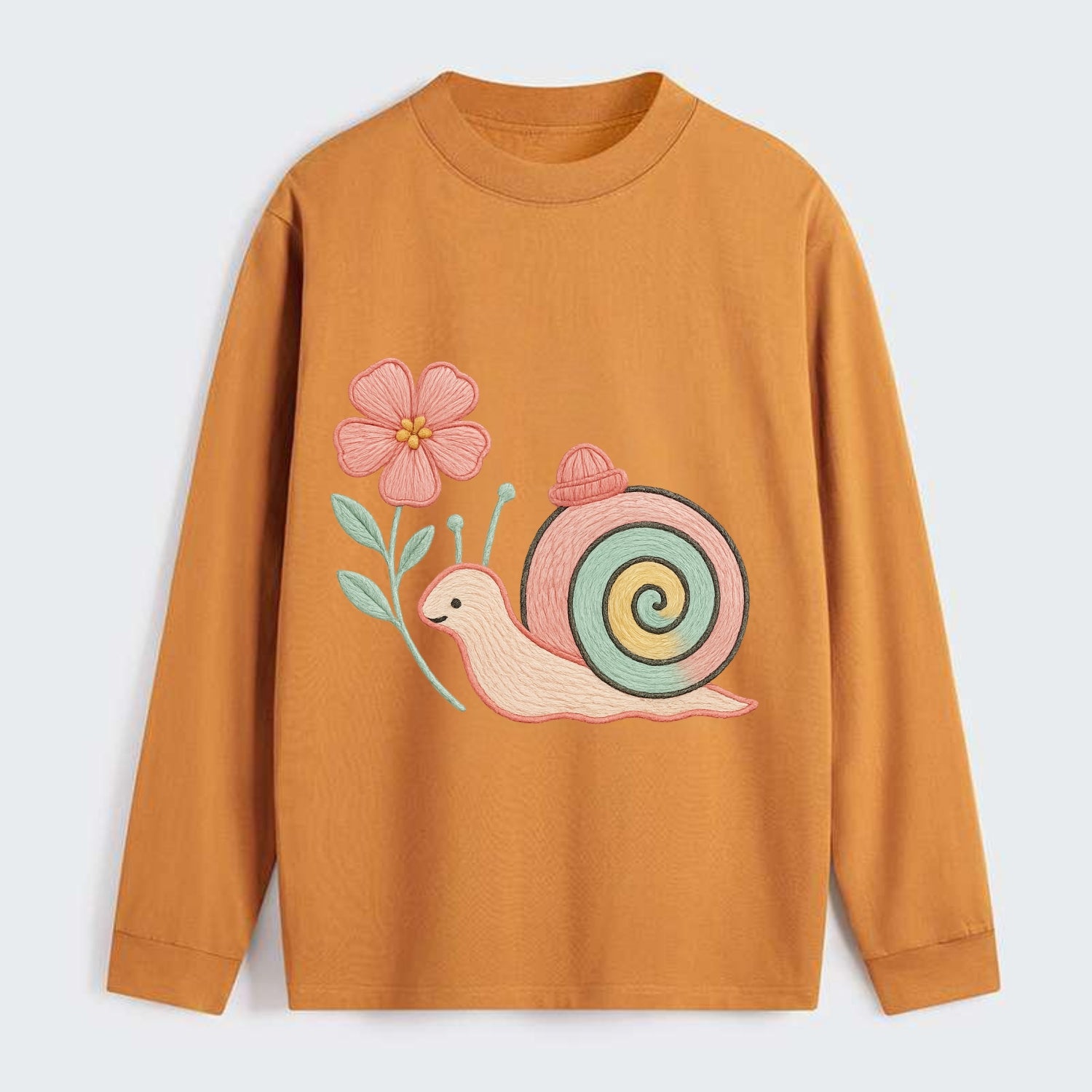 Coral Snail - Classic Long Sleeve Shirt - Orange