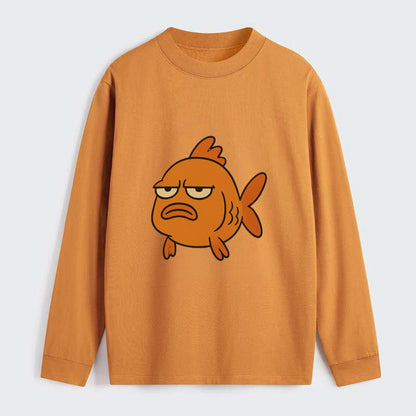 The Goldfish Judging Silently - Classic Long Sleeve Shirt - Orange