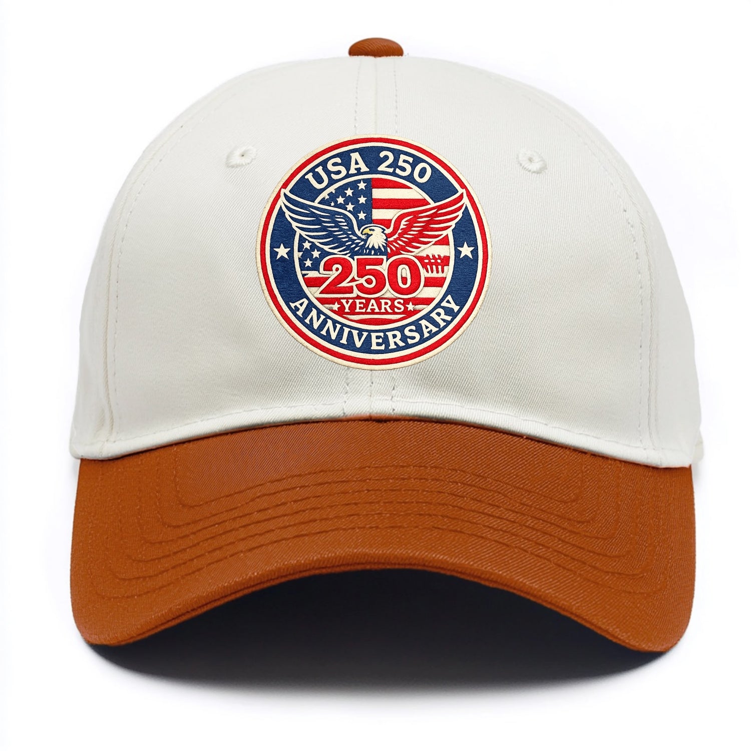 Usa 250th Anniversary Eagle - Two Tone Cap - Orange