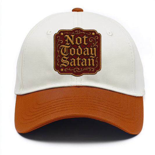 Not Today Satan  - Two Tone Cap - Orange