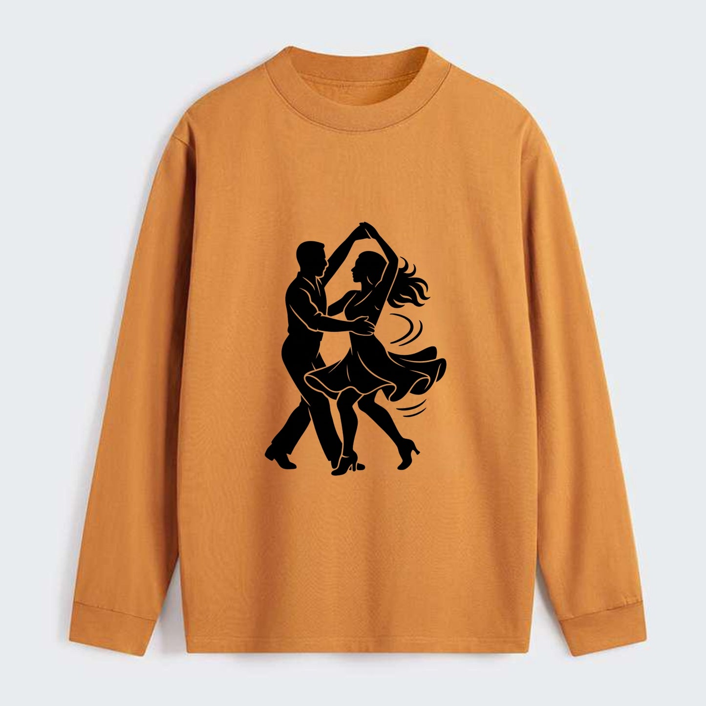 Salsa dancers spinning turn - Classic Long Sleeve Shirt - Orange