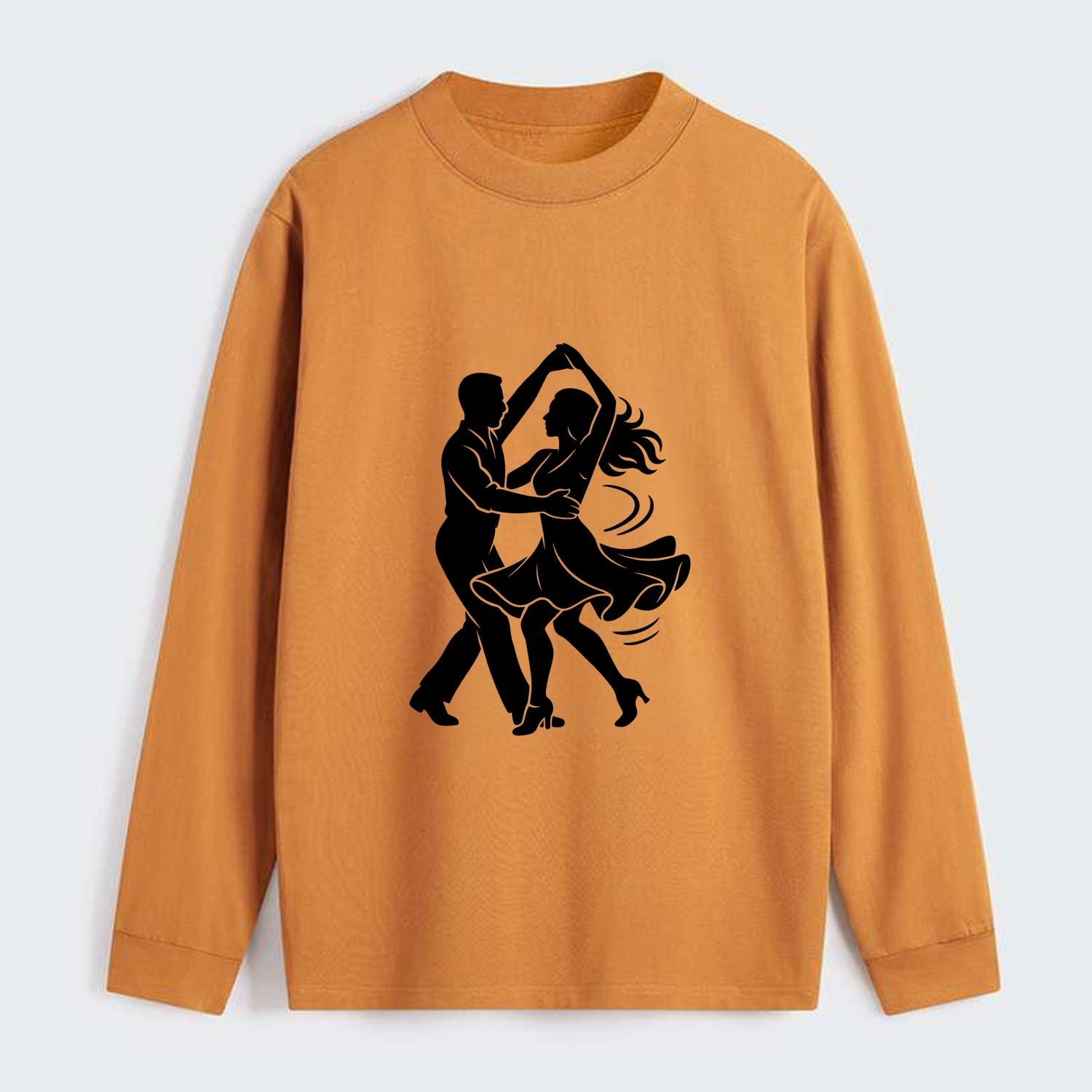 Salsa dancers spinning turn - Classic Long Sleeve Shirt - Orange