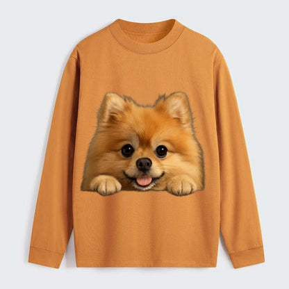 Pomeranian  - Classic Long Sleeve Shirt - Orange