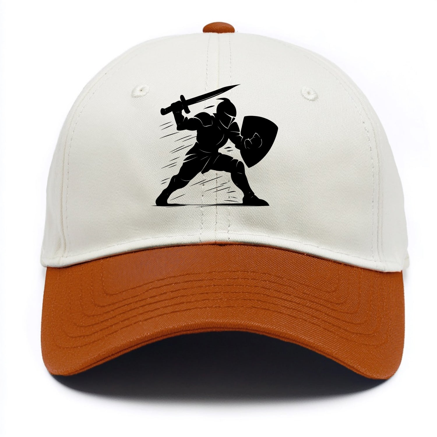 Knight with sword and shield - Two Tone Cap - Orange