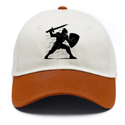 Knight with sword and shield - Two Tone Cap - Orange