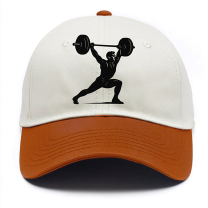 Weightlifter doing overhead snatch - Two Tone Cap - Orange