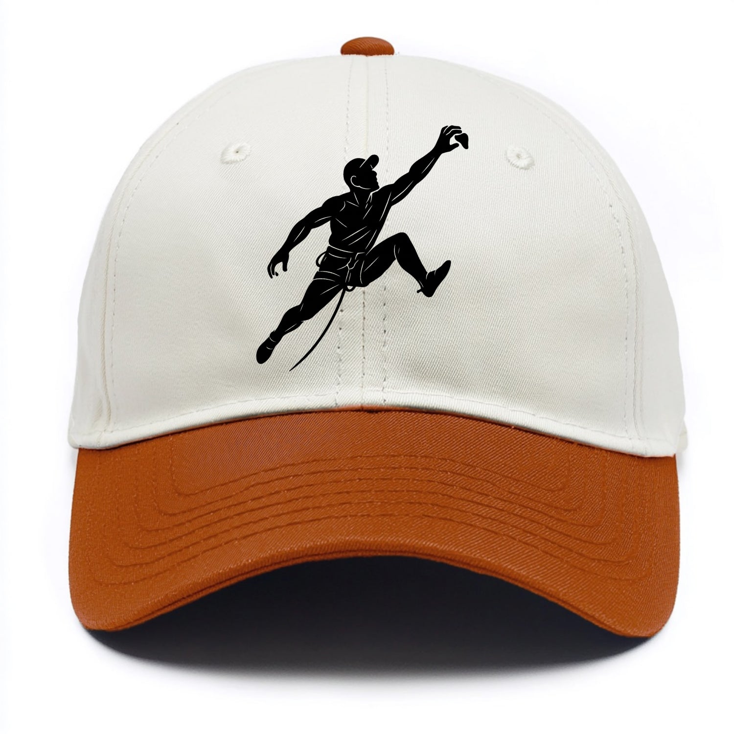 Rock wall climber reaching hold - Two Tone Cap - Orange