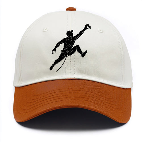 Rock wall climber reaching hold - Two Tone Cap