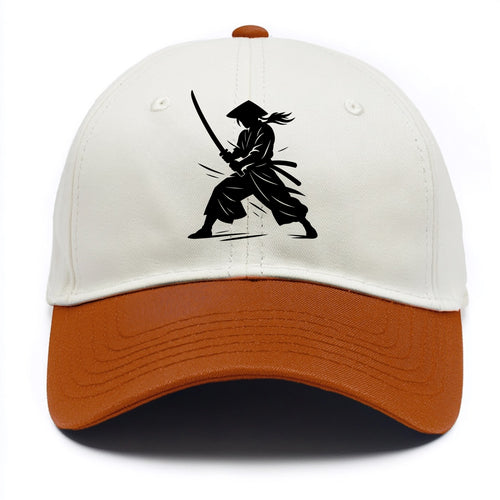Samurai in battle-ready stance - Two Tone Cap