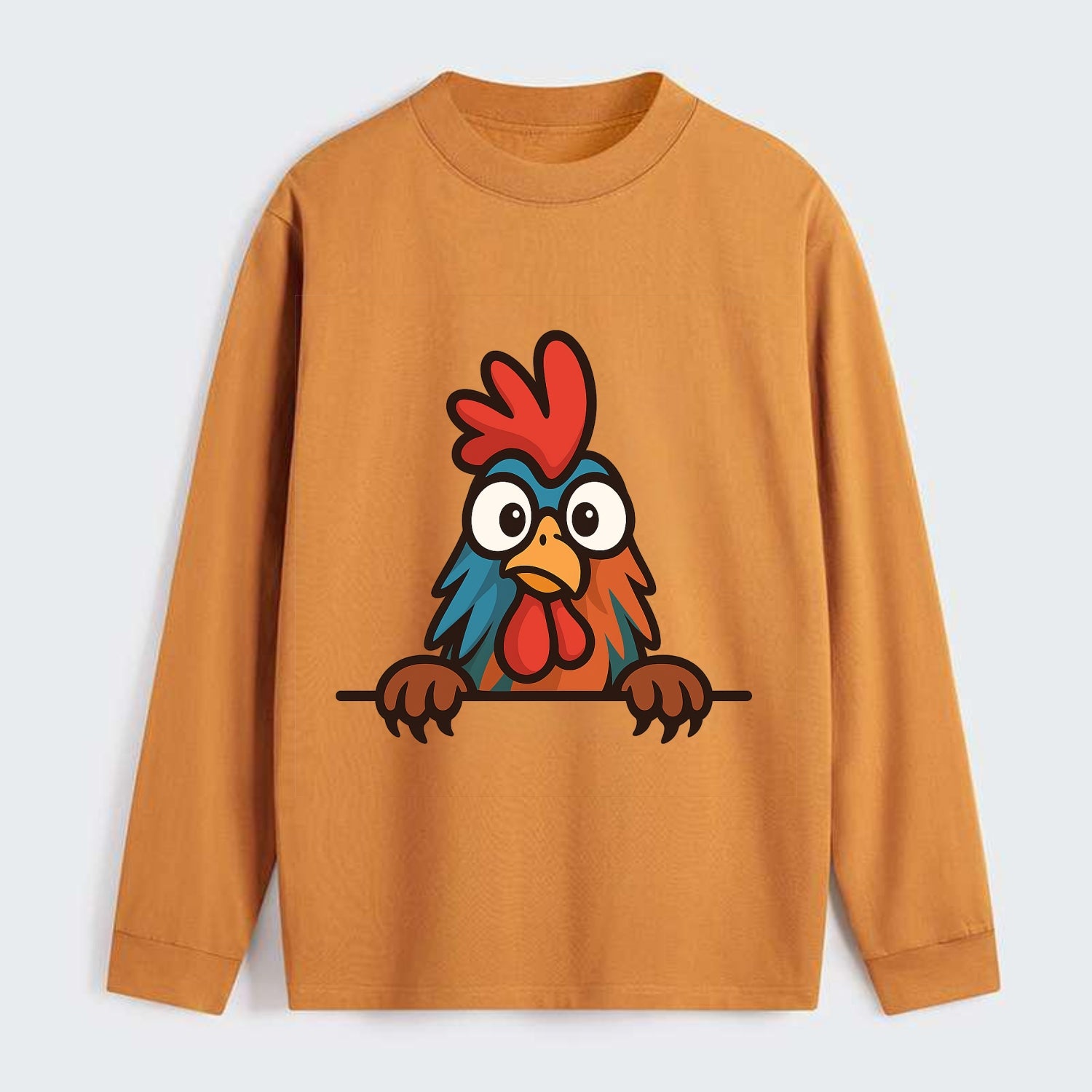 Rooster  - Classic Long Sleeve Shirt - Orange