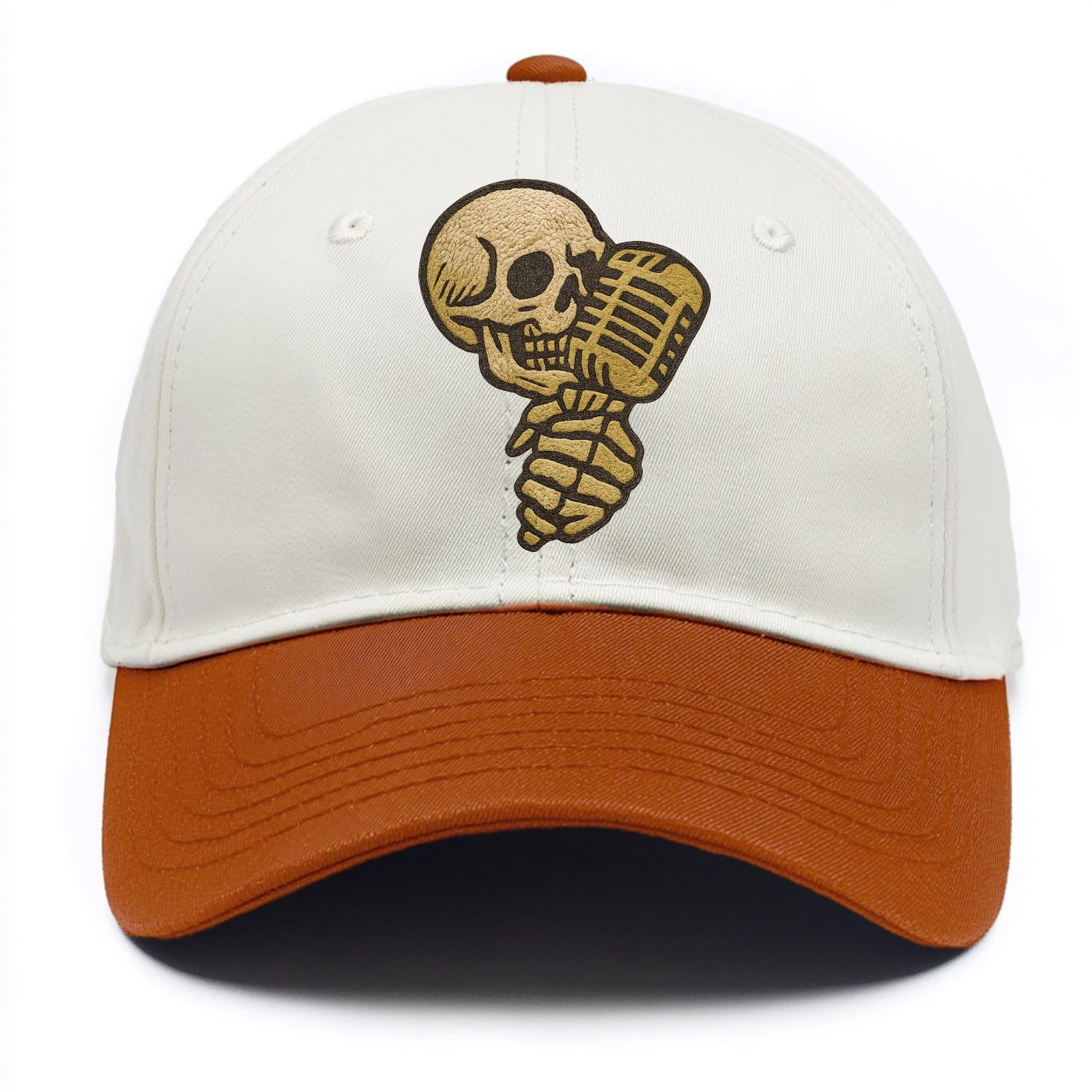 Skull Microphone  - Two Tone Cap - Orange