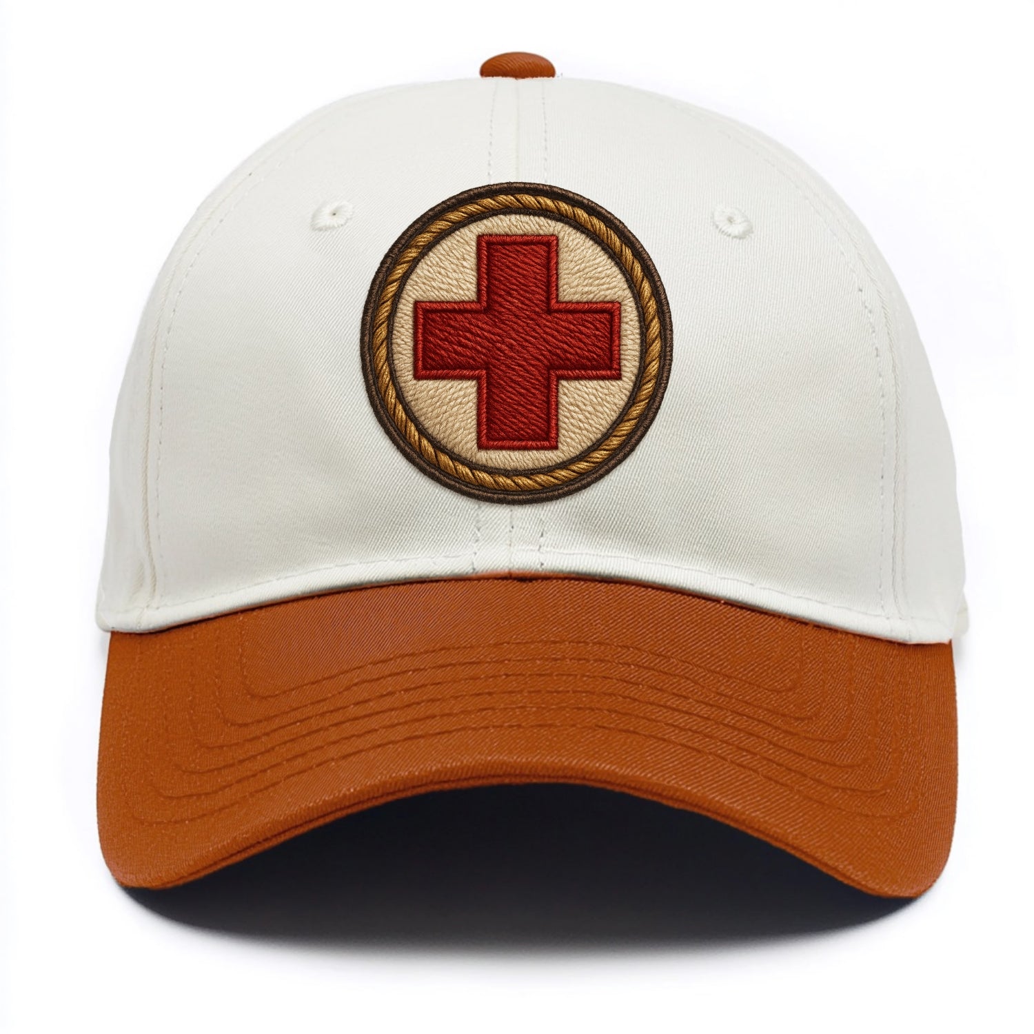 Medical Cross  - Two Tone Cap - Orange