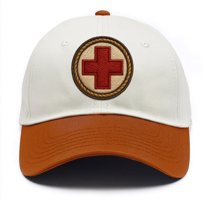 Medical Cross  - Two Tone Cap - Orange