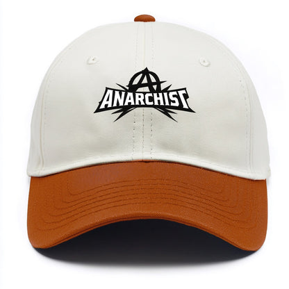 Bold typography design - "ANARCHIST" - no masters, self-governed - Two Tone Cap - Orange