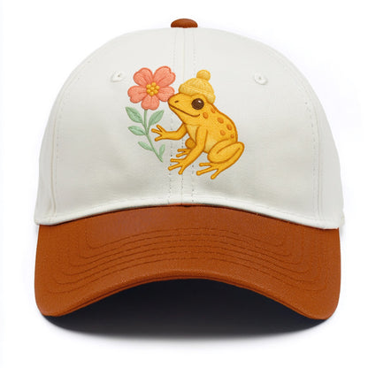 Yellow Dart Frog - Two Tone Cap - Orange