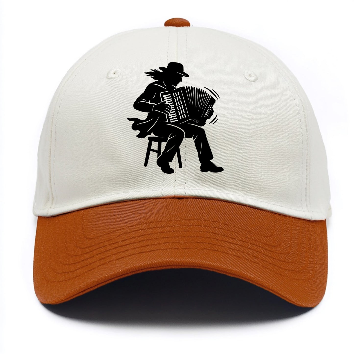 Accordion player street musician - Two Tone Cap - Orange