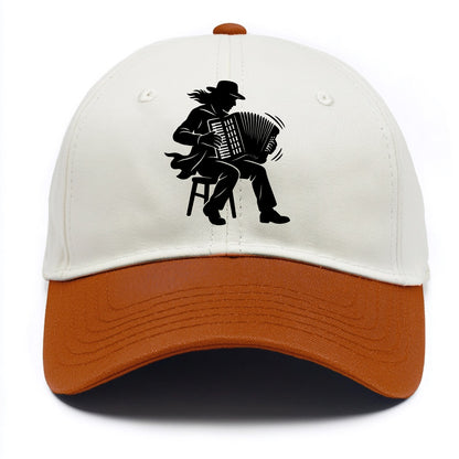 Accordion player street musician - Two Tone Cap - Orange