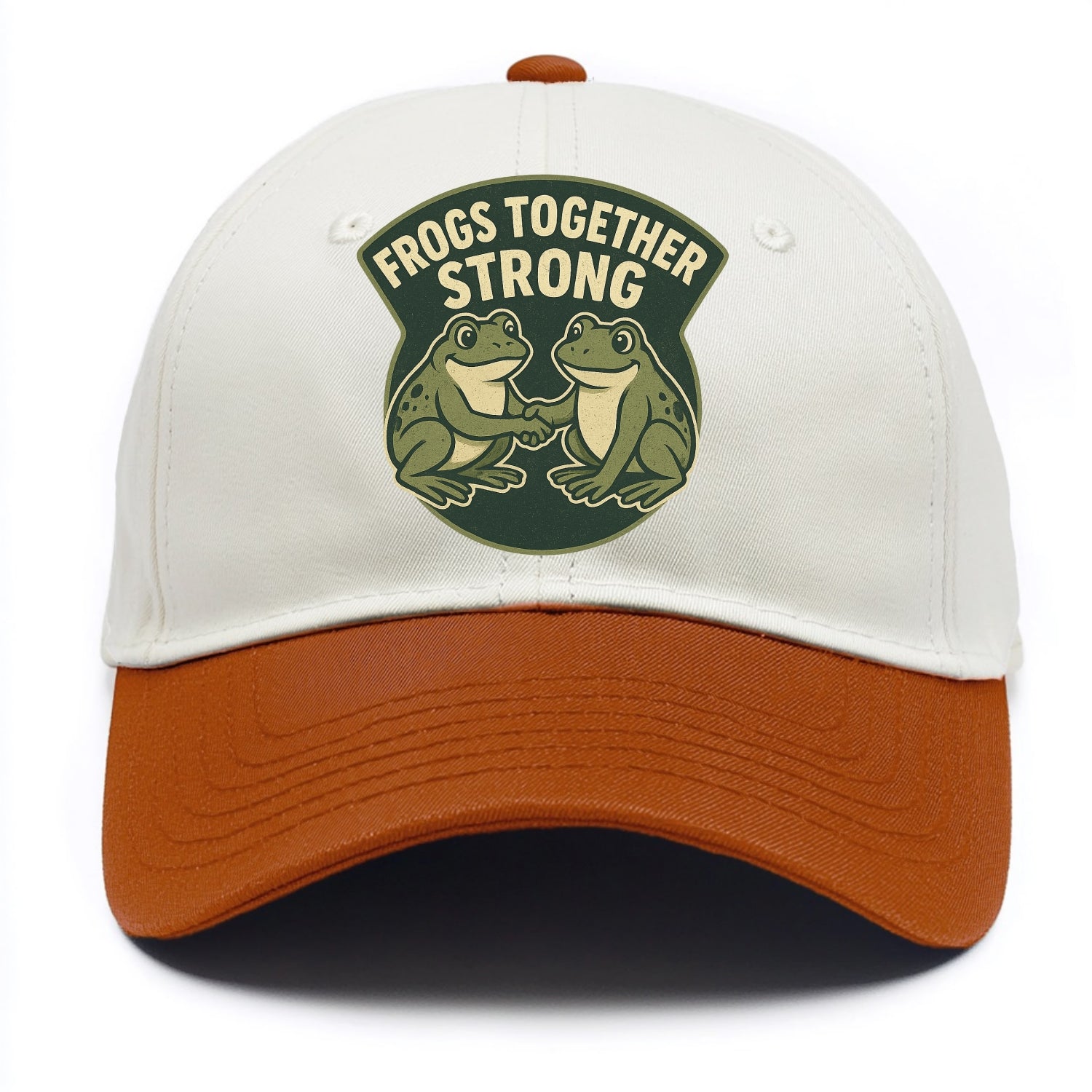Frogs Together Strong 3 - Two Tone Cap - Orange