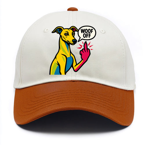 Whippet sleek athletic greyhound-like, elegant long paw giving sass - Two Tone Cap