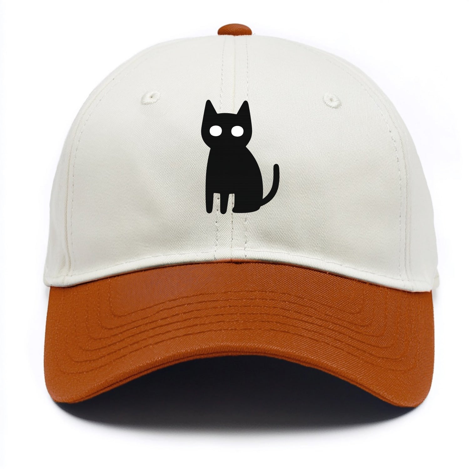 YOU MUST EMBRACE THE VOID | Black cat st - Two Tone Cap - Orange