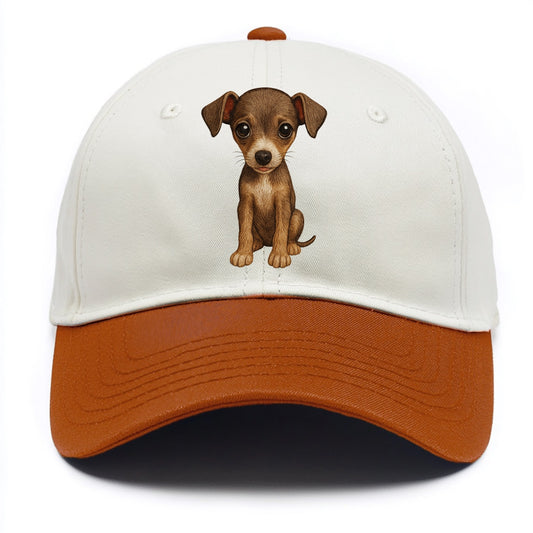 Baby Italian Greyhound Puppy - sleek tiny body, long legs, gentle eyes, - Two Tone Cap - Orange