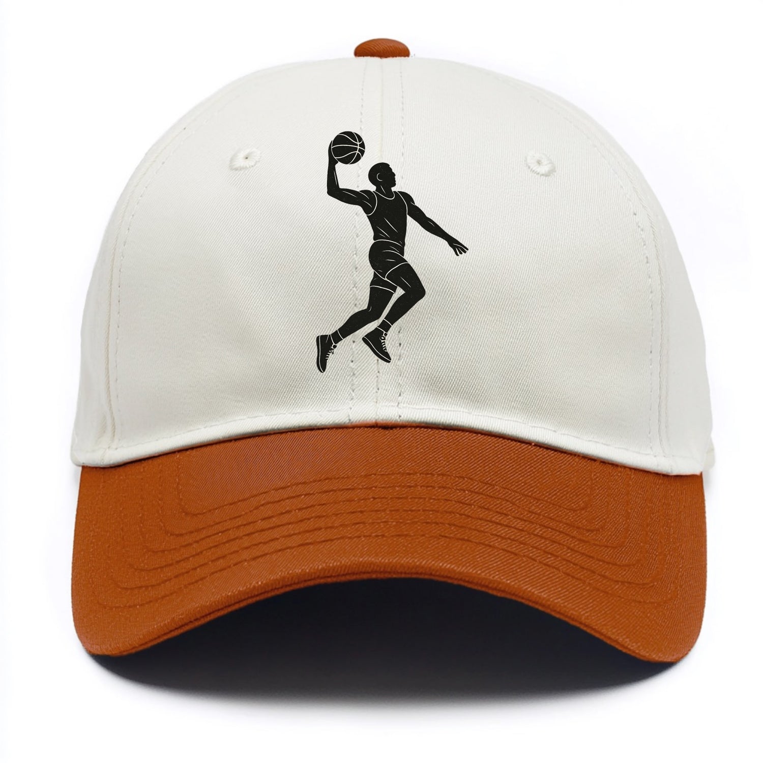 Basketball player dunking silhouette - Two Tone Cap - Orange