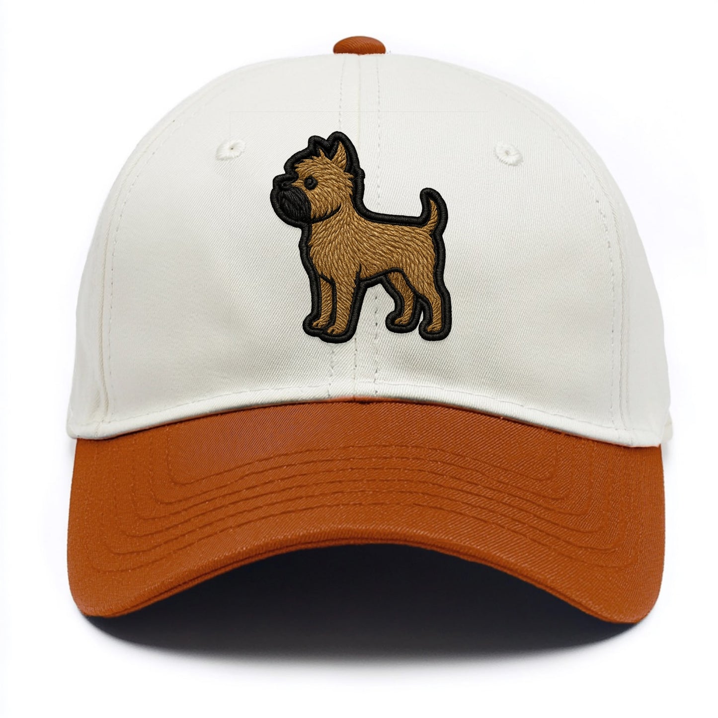 Affenpinscher - Contemporary wiry design - Two Tone Cap - Orange