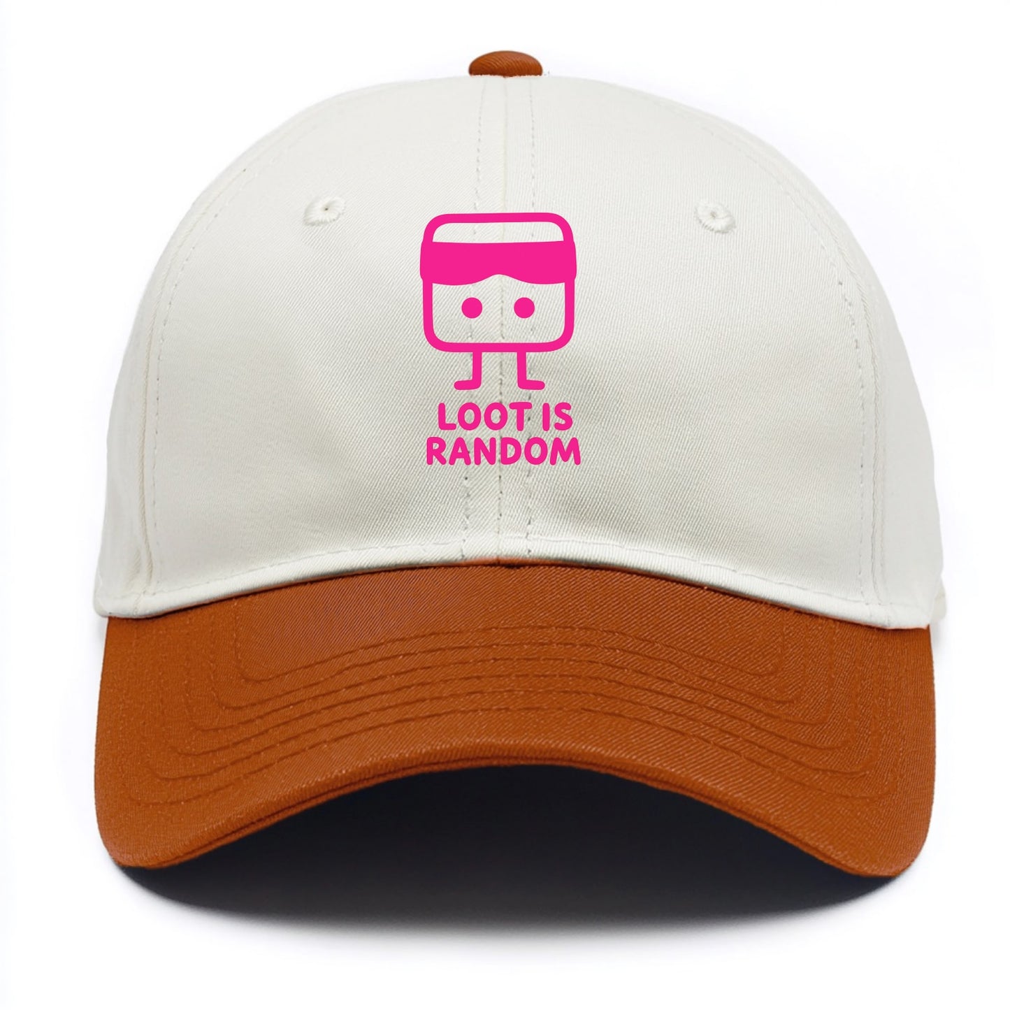 LOOT IS RANDOM | Dice wearing blindfold - Two Tone Cap - Orange