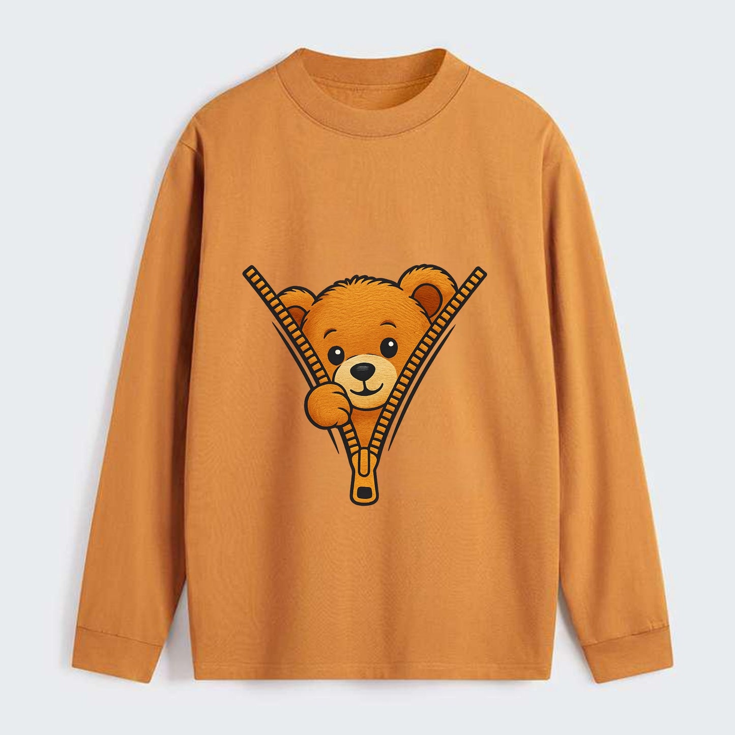 zipper bear - Classic Long Sleeve Shirt - Orange