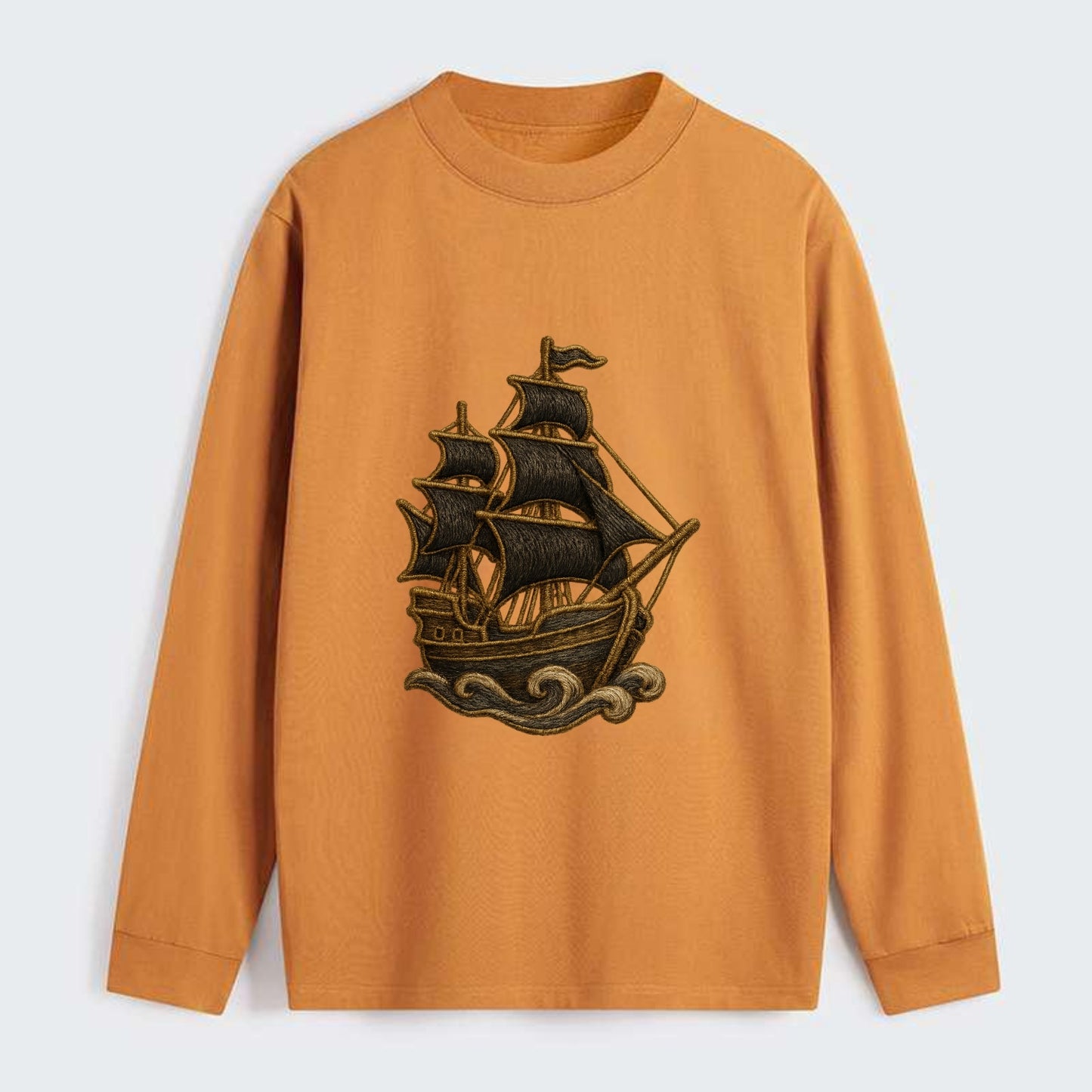 Pirate Ship  - Classic Long Sleeve Shirt - Orange