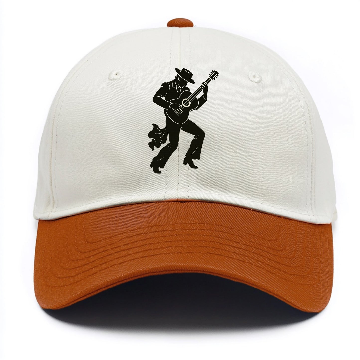 Flamenco guitarist dramatic pose - Two Tone Cap - Orange