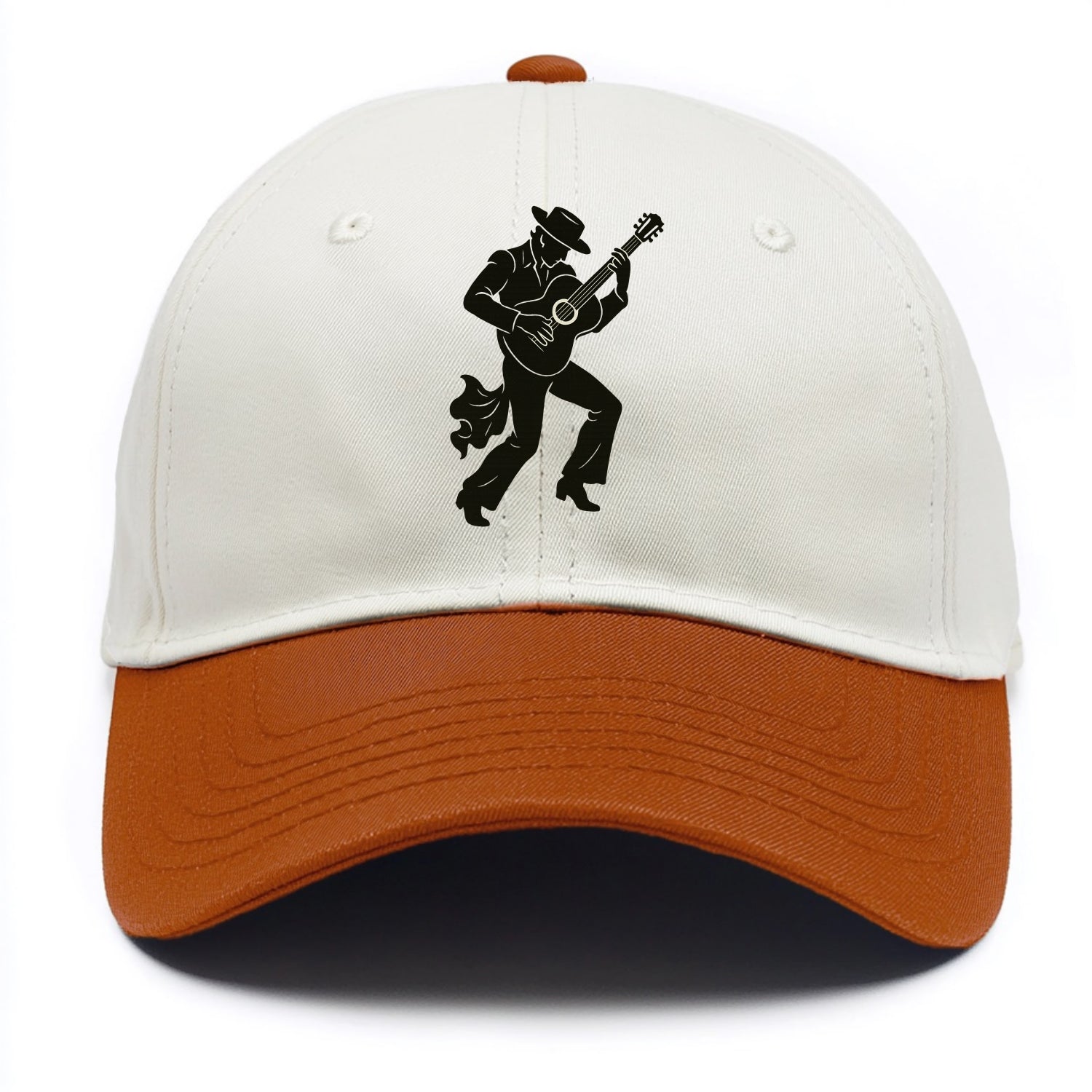 Flamenco guitarist dramatic pose - Two Tone Cap - Orange
