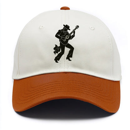 Flamenco guitarist dramatic pose - Two Tone Cap - Orange