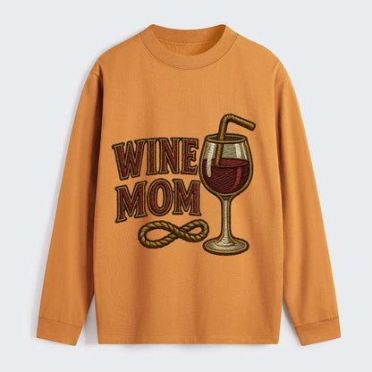 Wine Mom  - Classic Long Sleeve Shirt - Orange