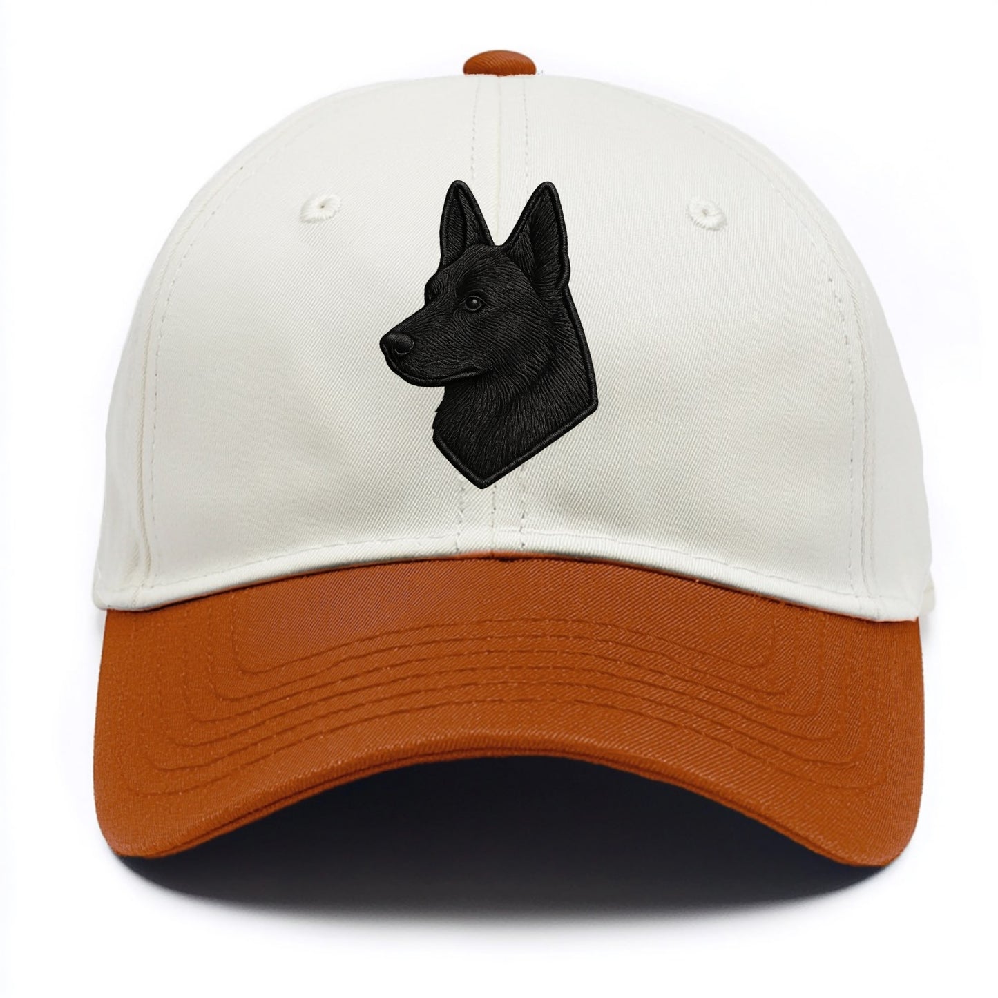 Belgian Sheepdog - Modern black shepherd - Two Tone Cap - Orange