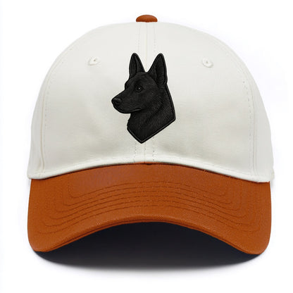Belgian Sheepdog - Modern black shepherd - Two Tone Cap - Orange
