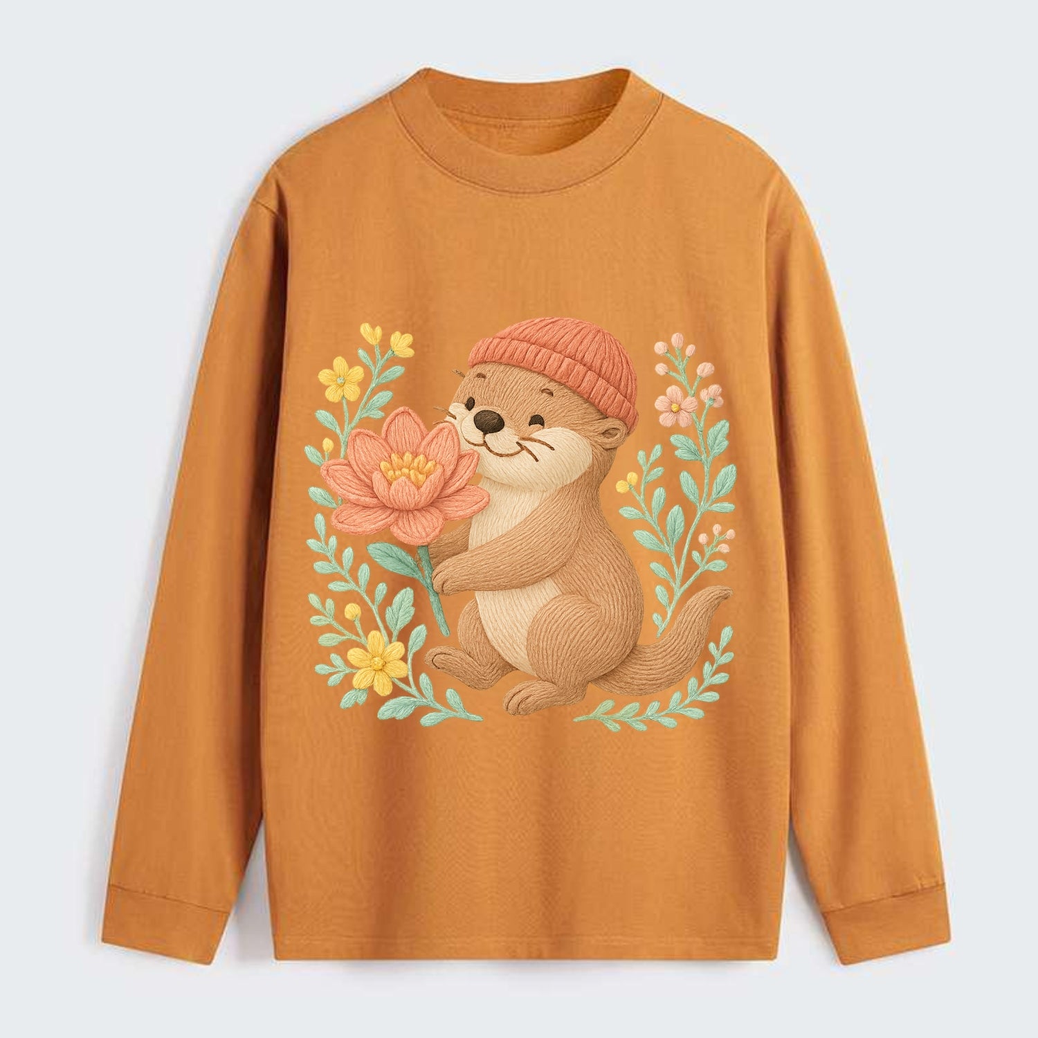 Peach Otter - Classic Long Sleeve Shirt - Orange