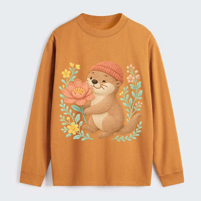 Peach Otter - Classic Long Sleeve Shirt - Orange