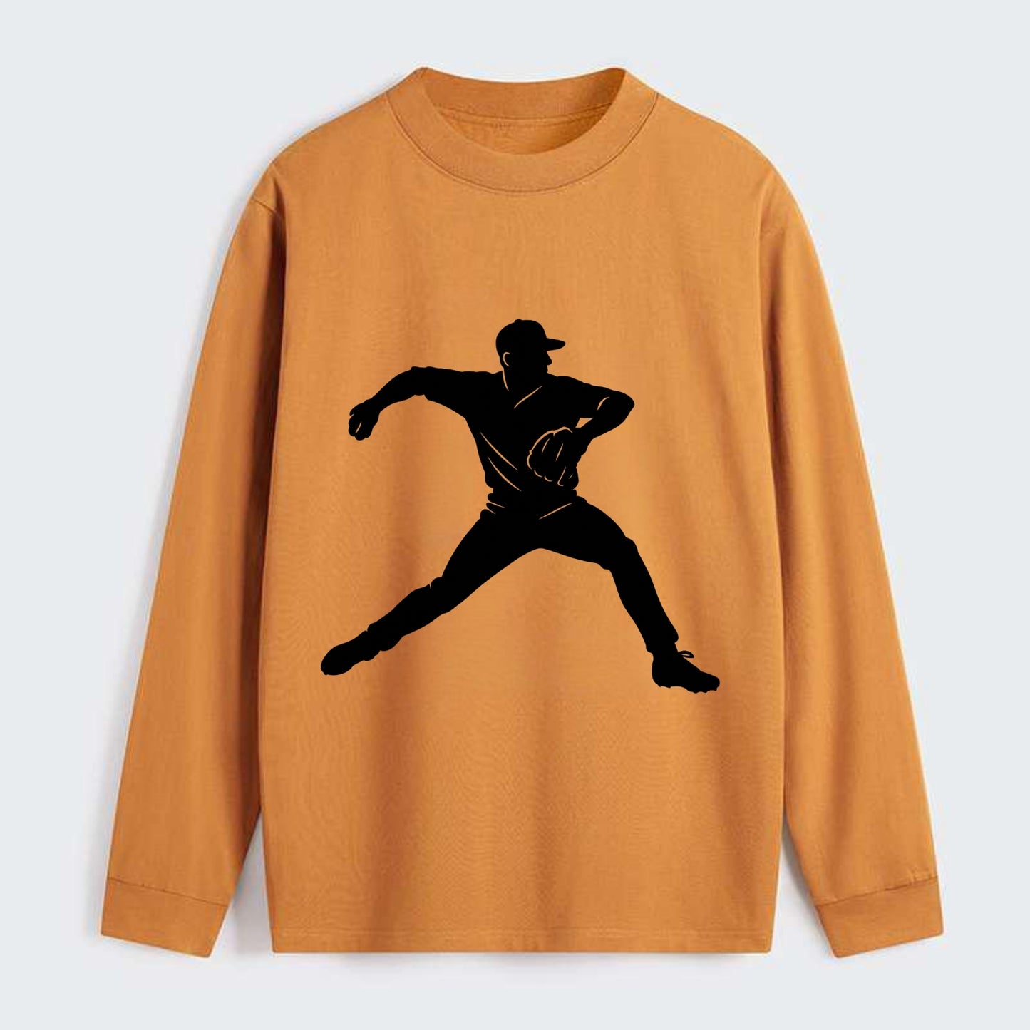 Baseball pitcher wind-up motion - Classic Long Sleeve Shirt - Orange