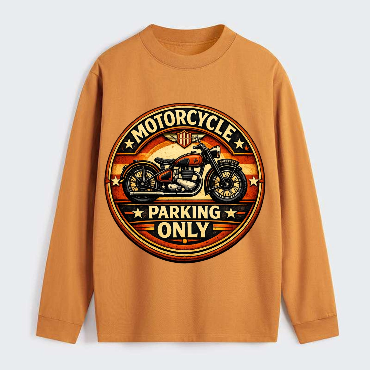 Motorcycle Parking Only - Classic Long Sleeve Shirt - Orange