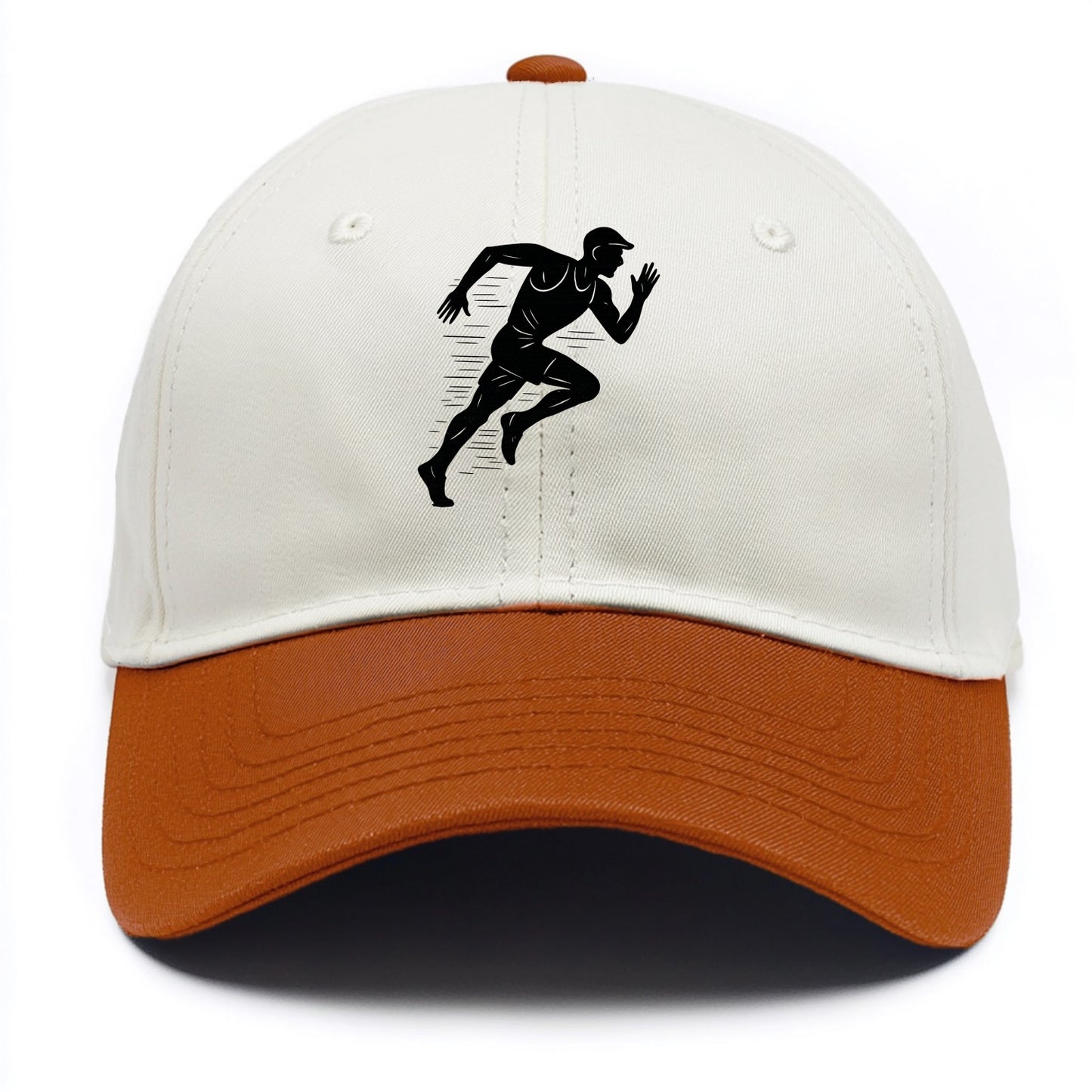 Runner in full stride sprinting - Two Tone Cap - Orange