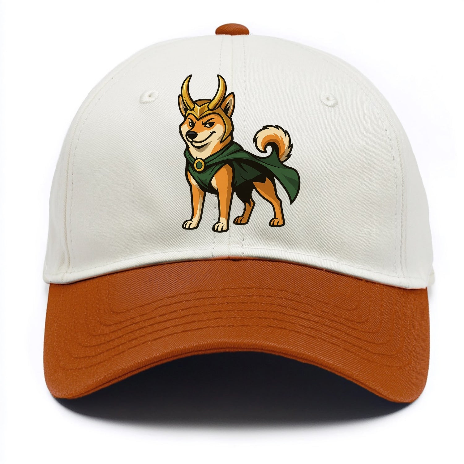 Shiba Inu Loki  - Two Tone Cap - Orange