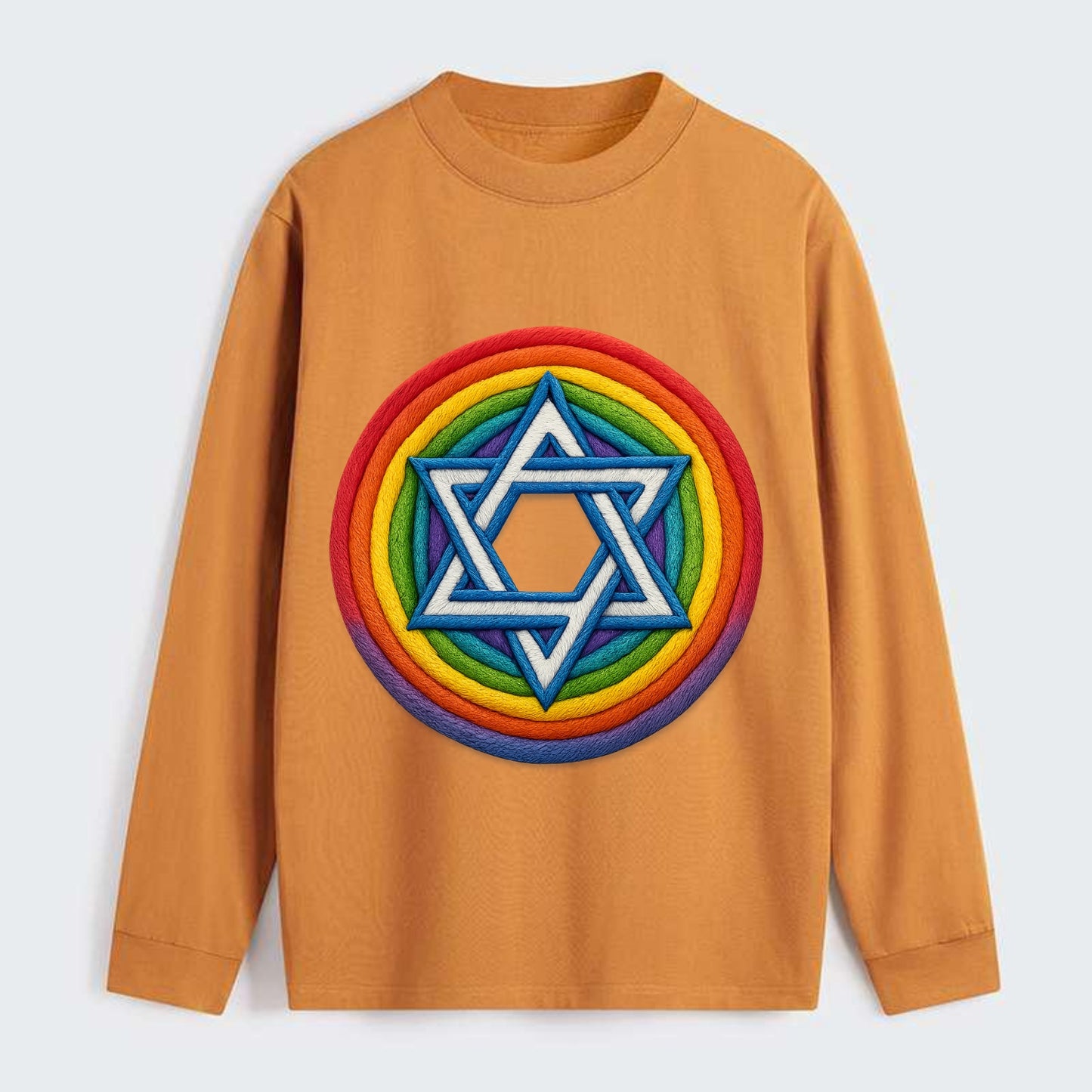Star of David  - Classic Long Sleeve Shirt - Orange